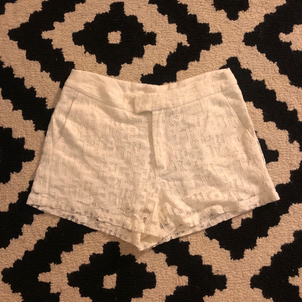White Lace Shorts